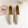Модные слипоны-лоферы Дышащие Эластичные Балетки Мелкие Женские Мягкая Подошва Заостренный Носок Туфли-лодочки больших размеров 2023