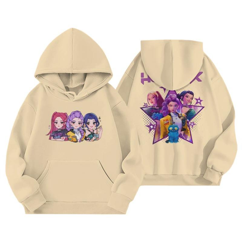 Children's Hooded Sweatshirt Wizard Sisters Cartoon Cute Print Winter Fashion Warm Sweatshirts
