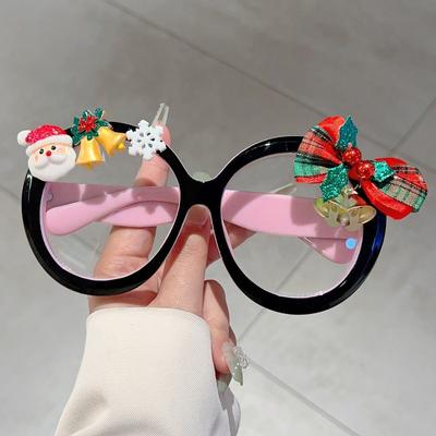 Большие круглые очки, модные, милые, рождественские, декоративные, модные, градиентные, оригинальные, праздничные, вечерние очки