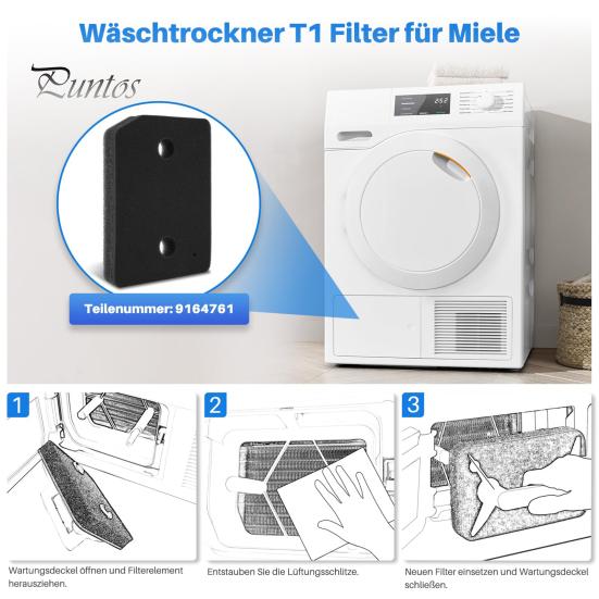 6 шт. сменный фильтр для сушильной машины Miele T1 с тепловым насосом 9164761 фильтр из вспененного ворса профессиональные запасные части для сушильной машины аксессуары