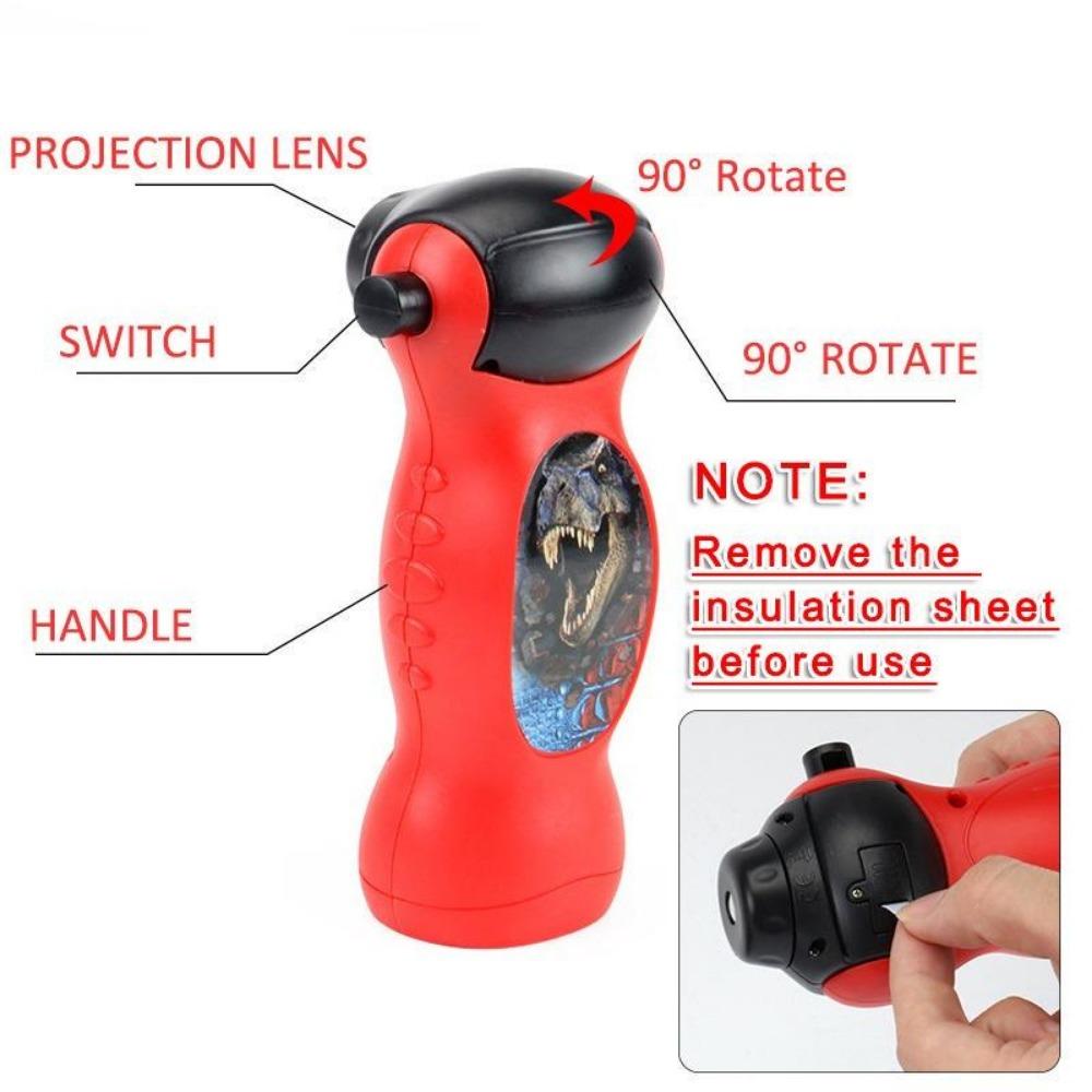 Детский светодиодный фонарик в стиле динозавра с героями мультфильмов, проектор, фонарик, ночник, детская игрушка