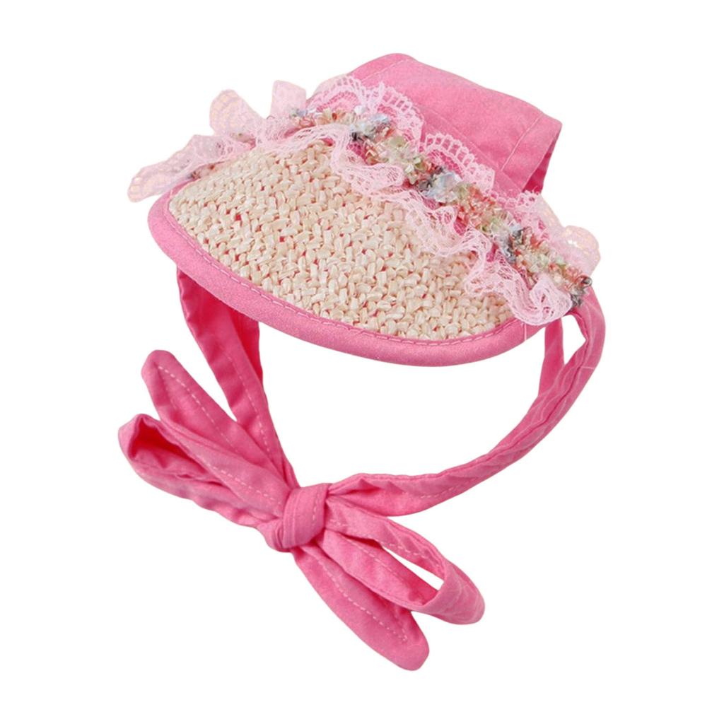 Кепка для собаки с ремешком-бантом, регулируемая солнцезащитная шляпа для маленьких пород, для активного отдыха на открытом воздухе, с отверстиями для ушей, товар для питомцев