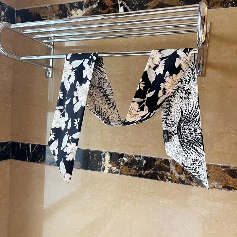 NINA SOLOR 16 Momme Twill Silk Long Scarf