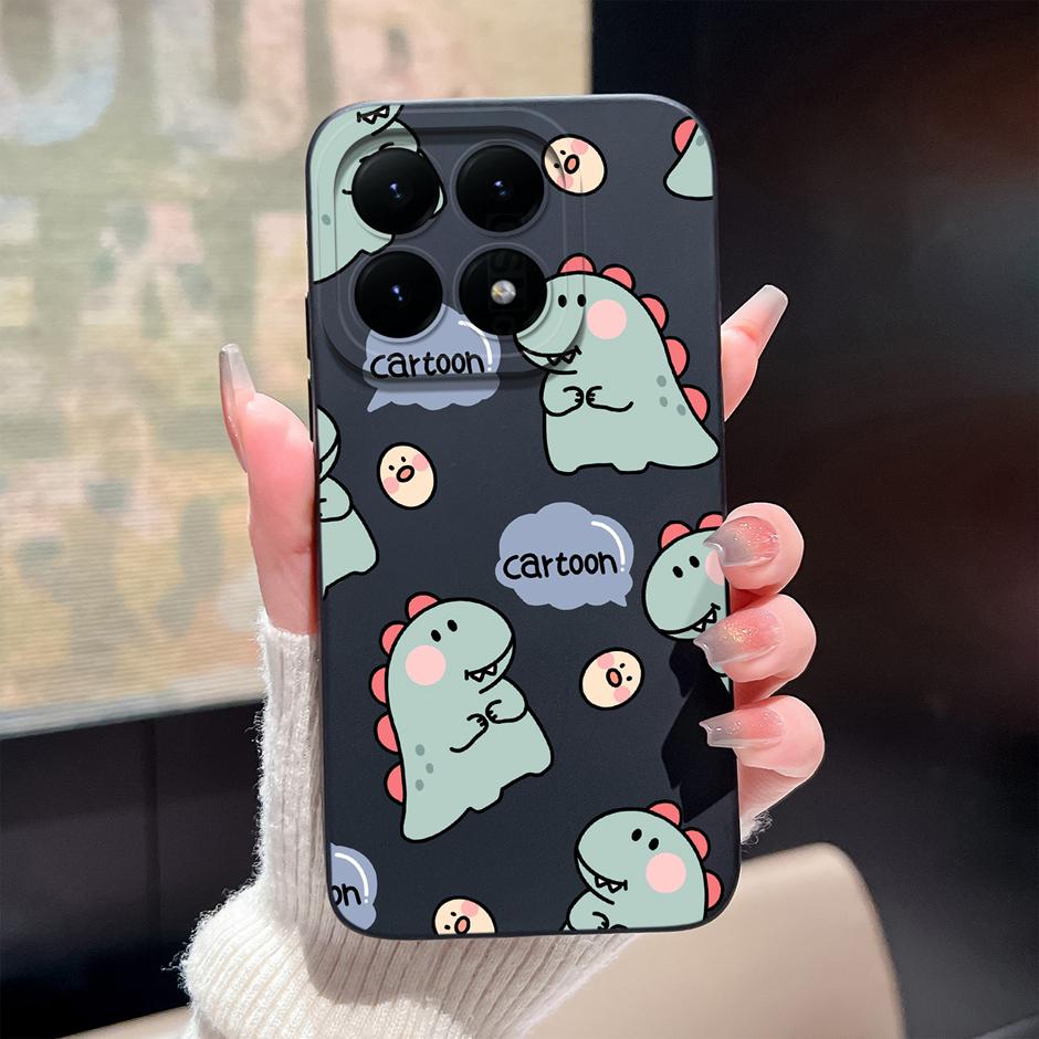 Phone Case For Xiaomi 15T Pro 5G Cute Dinosaur Pattern Shockproof Soft Silicone Protective Bumper Cover For Xiaomi15T Pro Fundas