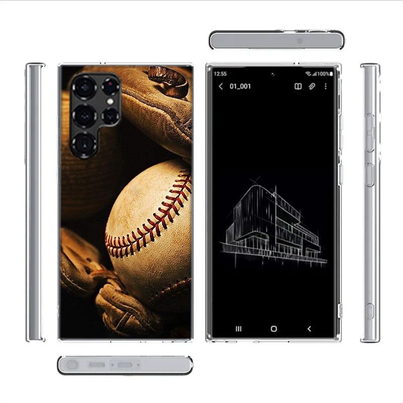 Baseball Cases Phone Case for Samsung Galaxy S26 Ultra S25 Edge S24 S23 FE S21 Plus S20 S22 Cover TPU Capa Shell Shockproof Patt
