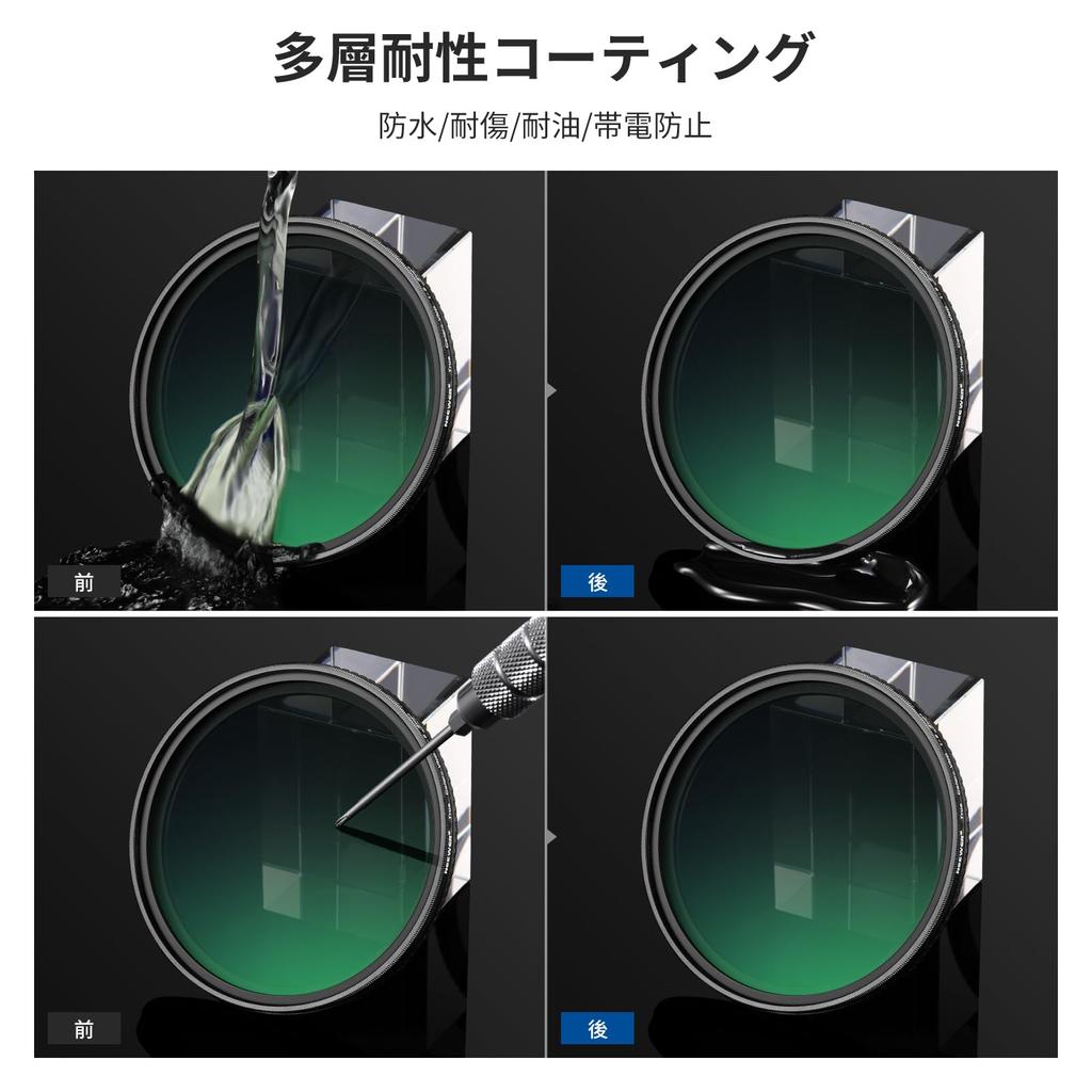 NEEWER 55мм Фильтр переменной плотности с истинной цветопередачей Фильтр нейтральной плотности С фиксированным упором Регулируемый VND-фильтр HD Оптическое стекло/Алюминий