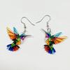 1 пара женских сережек-крючков 3D красочные колибри винтажный стиль легкие висячие серьги выпускной вечеринка свидание украшения для ушей