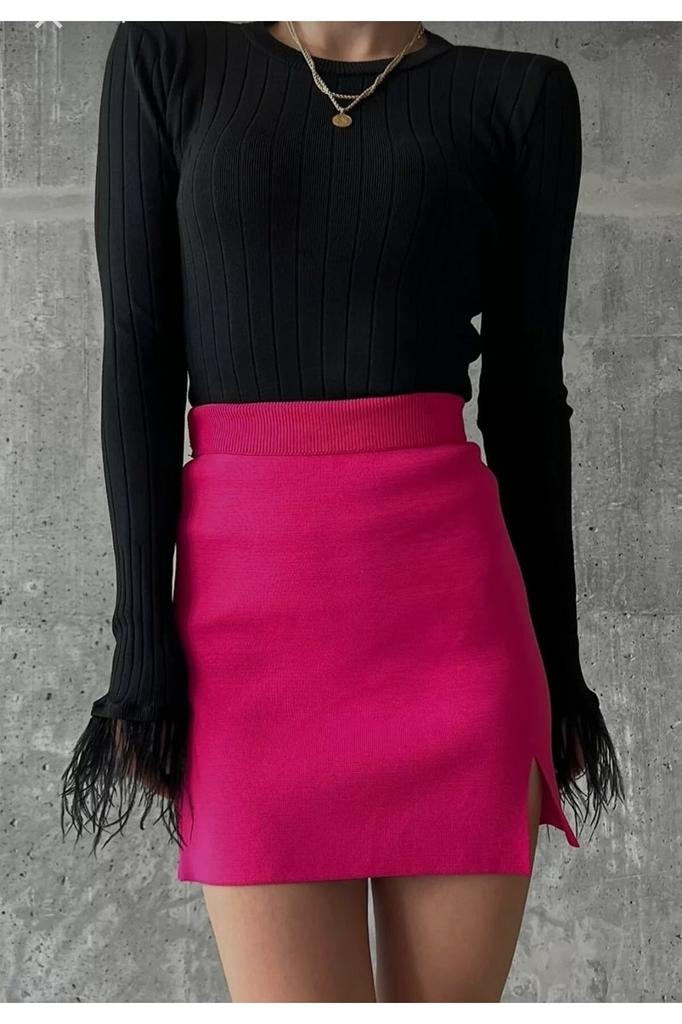 Women's Fashion Pullover Long Sleeve Sweaters Autumn and Winter Casual Knitted Top T-shirt One Size SL