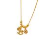 Horse Necklace Luxury Ice Cube Trojan Pendant Zircon Inlaid Fashion Jewelry Women