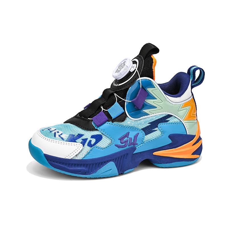 Детская обувь, новые детские баскетбольные кроссовки, нескользящие, амортизирующие, дышащие, кроссовки для студенческого спорта и бега
