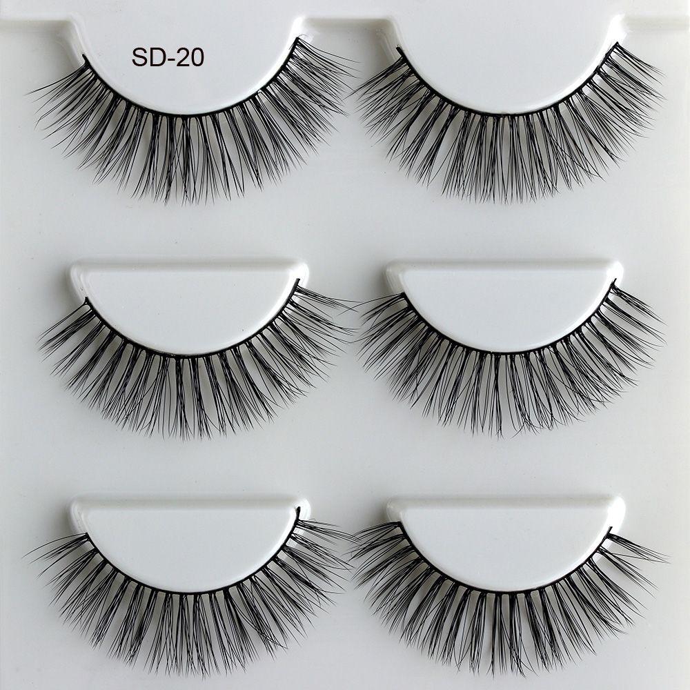 Модные толстые крестообразные грязные инструменты для наращивания ручной работы 3D шелковое волокно накладные ресницы натуральный макияж