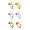 Anniyo 1.5cm Small Colombia Outline Map Stud Earrings of Colombian Jewelry Stainless Steel #253221