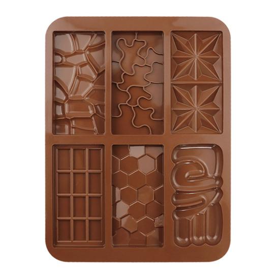 1 шт/2 шт Дубай шоколад силиконовая форма 6-гнездная глубокая шоколадная форма толстый батончик