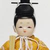 Hina Wooden Kotohoki and Doll with Round Doll, Doll, Kotone, Only, Tray, White, KTH-3202C1