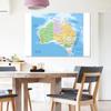 Английская серия карт Карта Австралии Линейная карта Холст Картина Гостиная Украшение дома Детские школьные принадлежности