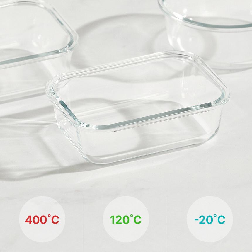 Стеклянный контейнер для хранения продуктов Corelle Square 3 шт. (320ml) BPA бесплатно