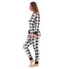 Keanu Womens/Ladies Buffalo Check Thermal Long Pyjama Set