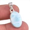 Natural Republic Larimar Gemstone 925 Solid Sterling Silver Pendant 1.25'' L0D40