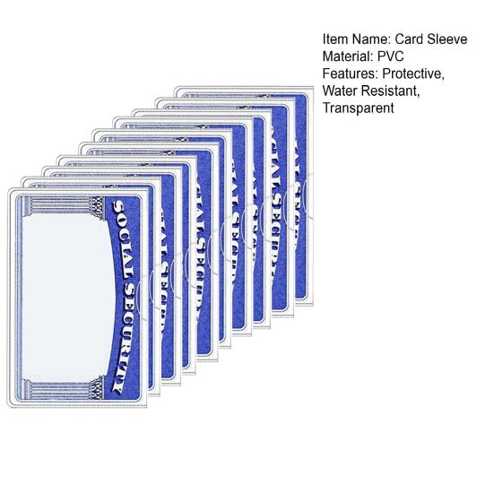 10/20 Pcs Social Security Card Sleeves Transparent Medicare Card Protector Water Resistant Clear PVC Card Holder for ID Debit Credit Card