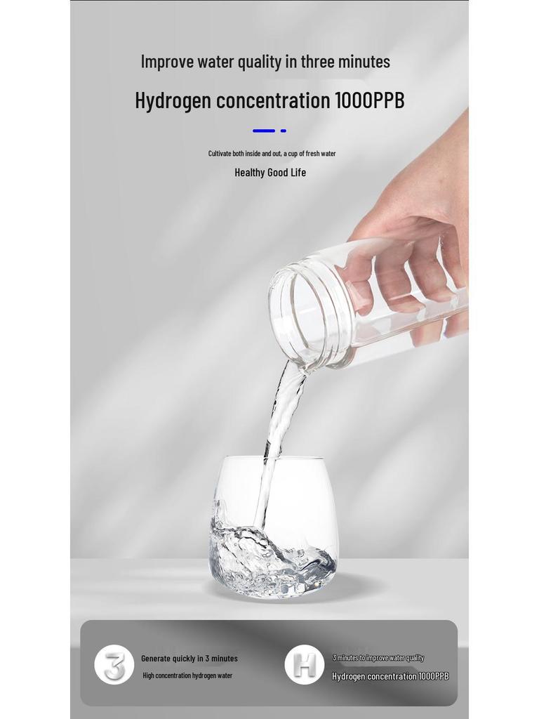 Hydrogen-Rich Water Generator with Patent Design - Electrolysis Cup