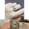 Stunning Creative Topaz Ring With Dazzling Diamond Inlay In Luxurious Platinum For Stylish Women