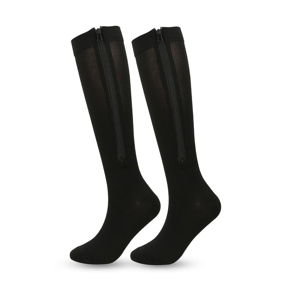 New Toe-Covering Compression Zipper Socks: Long, Elastic Cycling Socks for Outdoor Sports