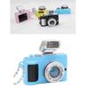 Simulation Camera Keychain with LED Light and Sound 5cm Beaded Chain Pendant for Night Visibility and Interactive Play
