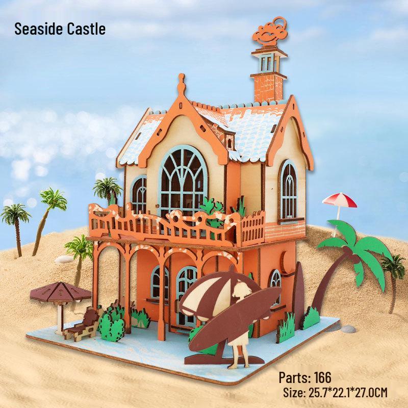 3D Деревянный Пазл Колесо Обозрения - Развивающий DIY Подарок для Детей