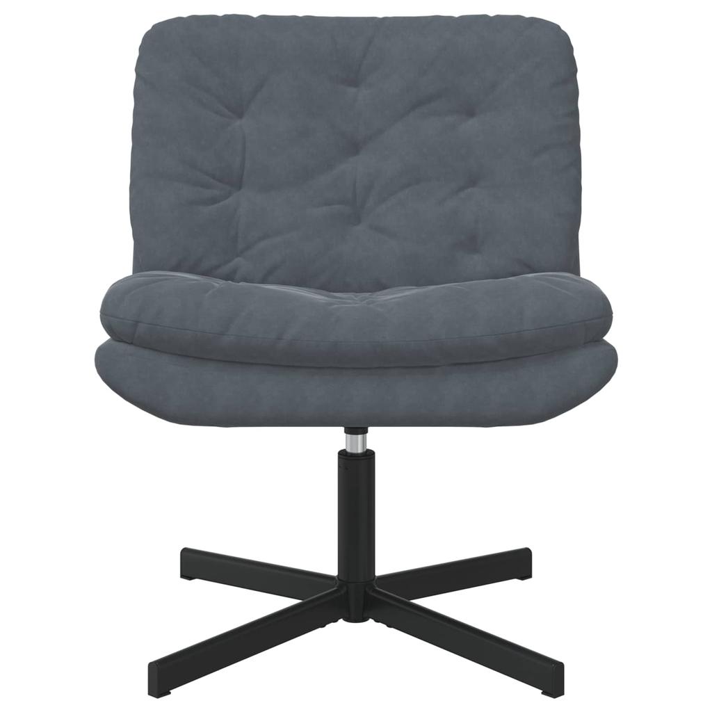 Swivel Relaxation Chair Dark Grey 63 x 75 x 76 cm Velvet