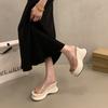 Super High Heel Thick Sole One-word Cool Slippers for Women's Summer Wear New Height-increasing Small Transparent Waterproof Table Sandals