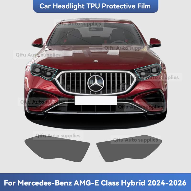 For Mercedes Benz AMG Clase E 53 HYBRID 2024-2026 TPU Headlight Anti-Scratch Modification Color Changing Protective Film