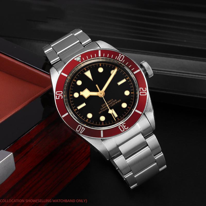 Для Tudor Black Bay 79230 79730 Маленький красно-синий цветок Heritage Ремешок для часов Наручный браслет 22 мм Сплошной браслет из нержавеющей стали