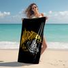 proof beach towel with Golden State Warriors logo pattern - soft,absorbent,quick-drying,machine washable - perfect for swimming,camping,bathing