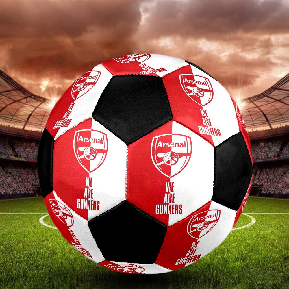 Arsenal ARSENAL Indoor Soccer Ball Colorful Machine Stitched PVC Size 5 Team Training Competition Ready Durable High-Bounce Cool Sports Gift