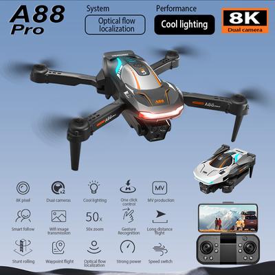 Новый A88 Drone 3 HD Camera Wifi FPV Obstacle Avoidance Aerial Photography Optical Flow Складной Quadcopter Игрушка в подарок One Piece Взлет и посадка
