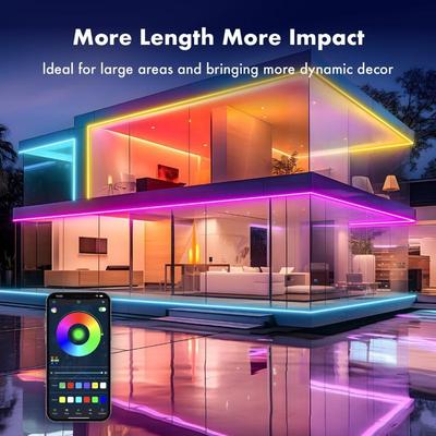 Лампа для декора вечеринки с управлением по Bluetooth IP67 Водонепроницаемая Гибкая Лента Светодиодная Лента Неоновая RGB
