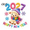 Electrostatic Glass Stickers Chinese New Year Window Stickers, 2027 Goat Static Clings, Reusable Decorations Crochet Knit Lamb Decals, Decor for Home