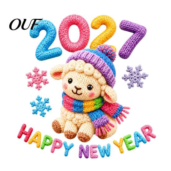 Electrostatic Glass Stickers Chinese New Year Window Stickers, 2027 Goat Static Clings, Reusable Decorations Crochet Knit Lamb Decals, Decor for Home