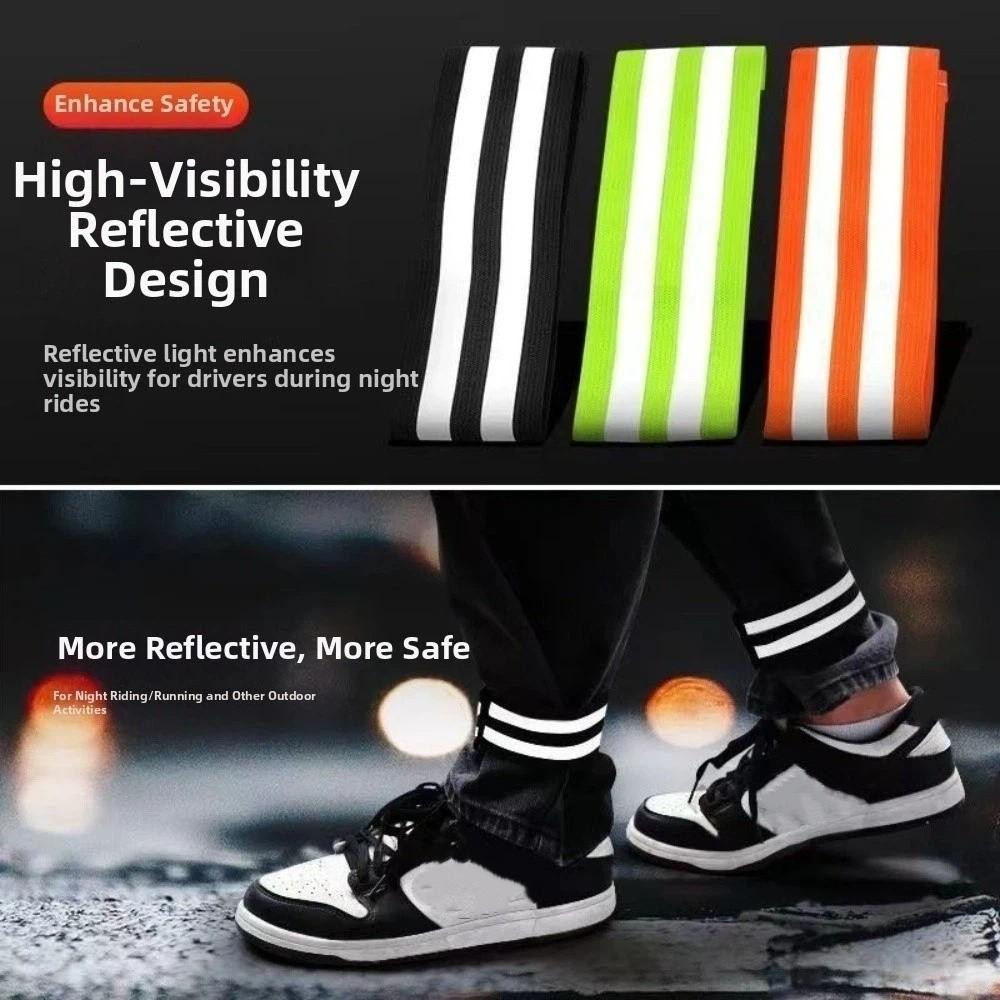 6Pcs Elastic Reflective Bands Warning Wrist Ankle Straps Night Walking