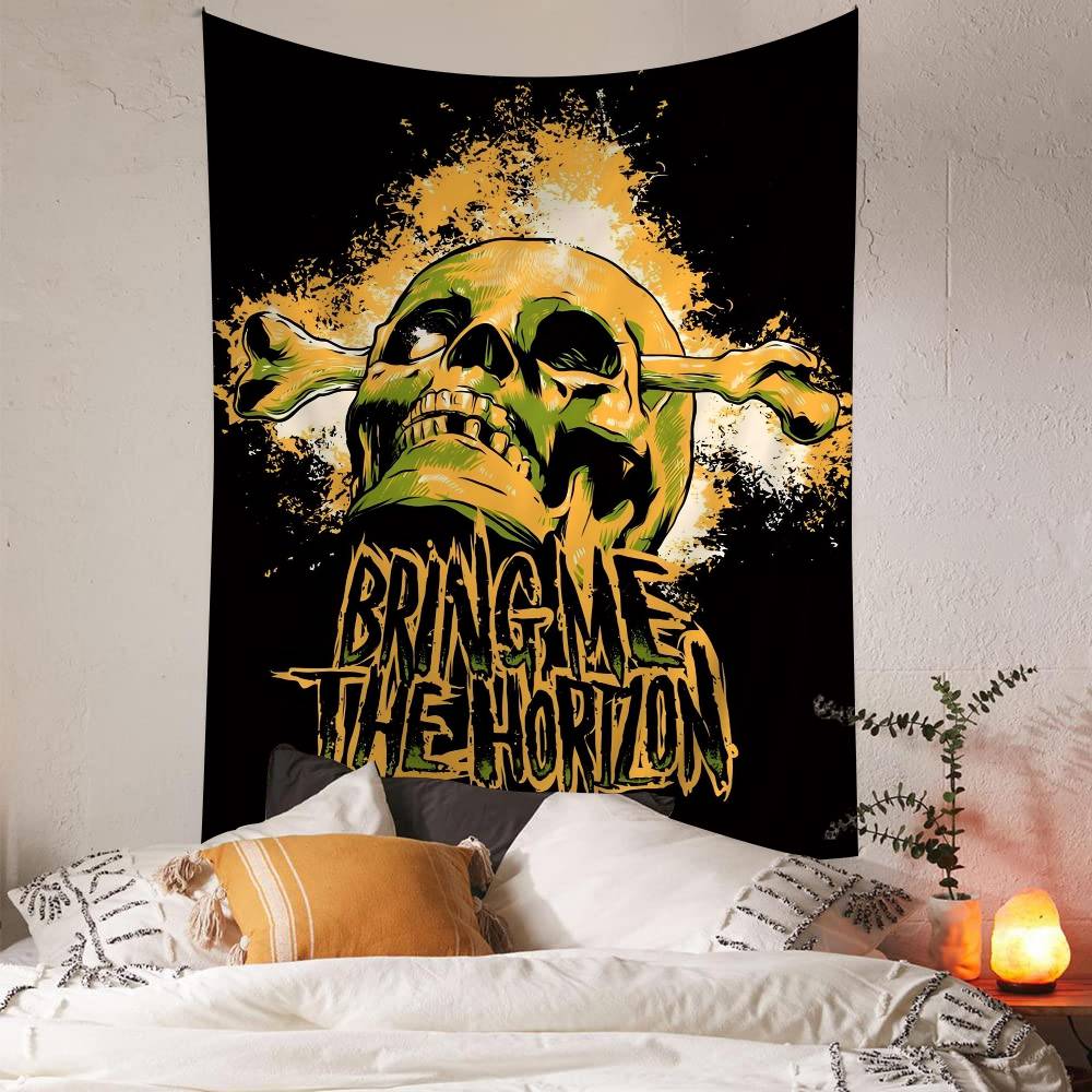 BBring Me The HHorizon Anime Tapestry Hanging Tarot Hippie Wall Rugs Dorm Home Decor