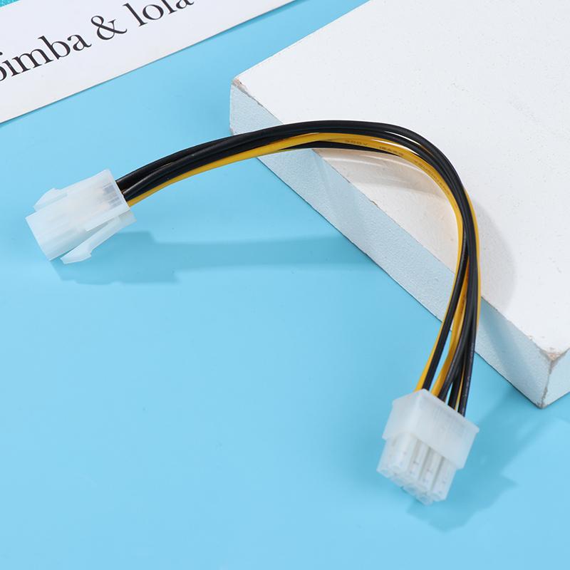 1Pc 4 Pin Male To 8 Pin Female Lead Extension To Cpu Power Converter Cable
