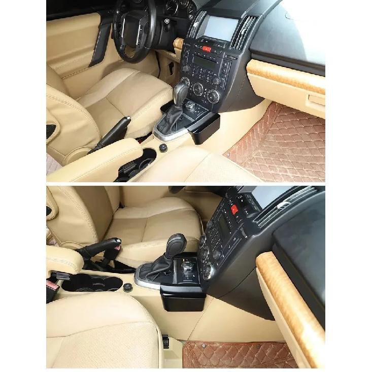 For Land Rover Freelander 2 2007-2012 ABS Black Car Central Control Hanging Two Side Storage Box Interior Car Accessories