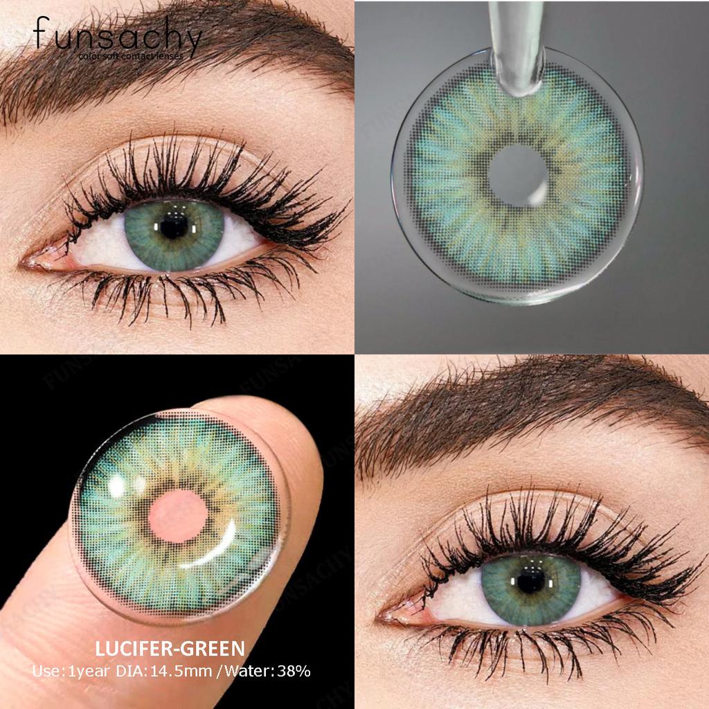 Контактные линзы FUNSACHY 1Pair, натуральные цветные линзы для глаз, цветные контактные линзы для глаз, косметические мягкие линзы для глаз, для учащихся ...