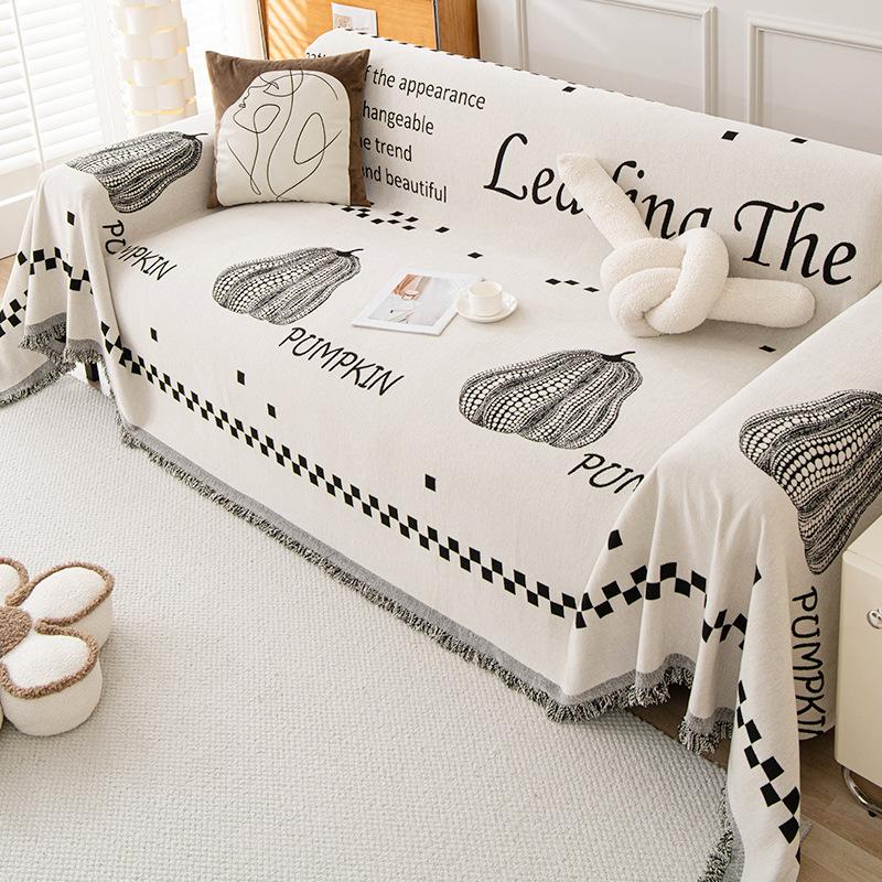Premium Feel Chenille Sofa Cover Cloth Towel Four Seasons Universal Sofa Cover All Inclusive Universal Cover Anti Cat Scratch Anti-slip Cover Blanket