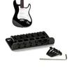 6 String Electric Guitar Bridge with Screws & Wrench Fixed Hardtail Bridge Saddle Guitar Replacement Part Easy to Use