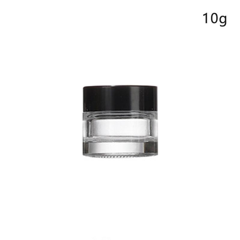 Plastic Empty Jars With Black Lids Canister Face Cream Container Storage Box Portable Travel Bottle Home Supply Makeup Tool