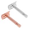Long Handle Double Sided Shaving Tool Metal Vintage Safety Shave Tool with Refill Cutter Stand Clean