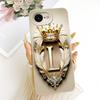 For iPhone 16e Case Cover Luxury A-Z Letters Fashion Crown 2D Painted Silicone Casing A3212 A3409 A3410 A3408