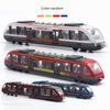 Премиальная сплавная высокоскоростная модель поезда метро, игрушка-слайд для детей, в случайных цветах