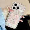 Чехол-картхолдер для телефона Apple MVUCA Розовый Милый Песик